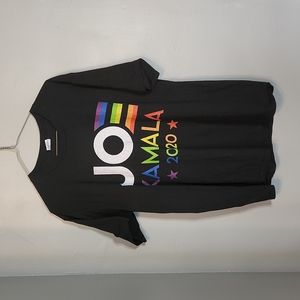 LGBT Joe Biden Kamala Harris 2020 Black Rainbow Democrats Graphic Tee Size L
